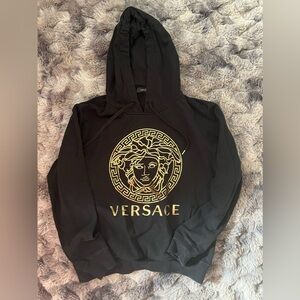 Versace Black Hoodie, Women's Small